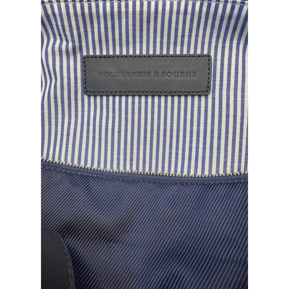 Holderness & Bourne Marston Duffel Banker Bag Navy Ballistic Tree Embroidered - Picture 3 of 9
